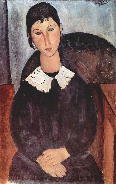 Amedeo Modigliani Elvira mit weissem Kragen oil painting picture
